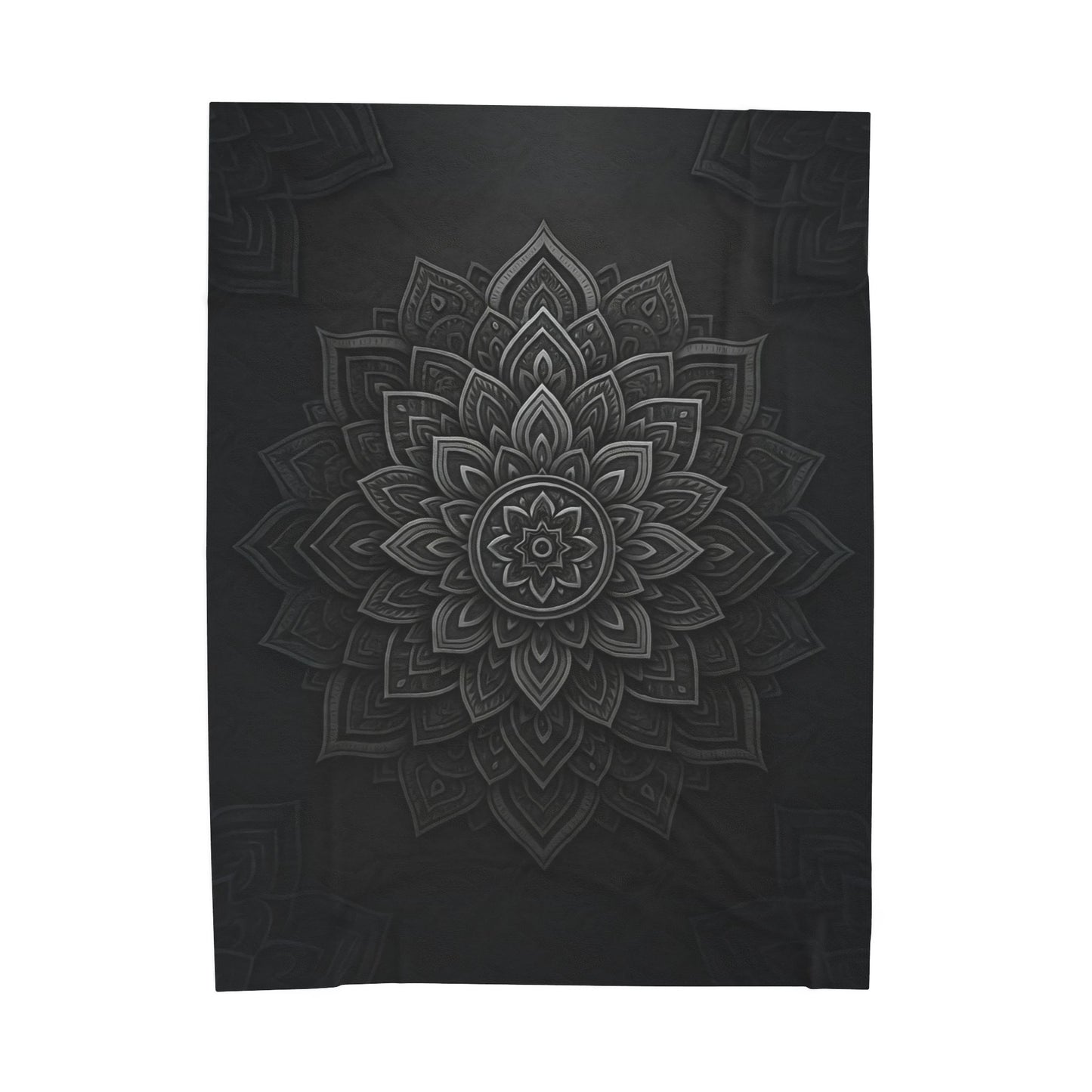 Zen in Black & White Plush Blanket