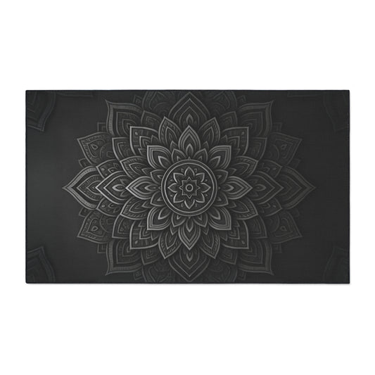 Zen in Black & White Heavy Duty Floor Mat