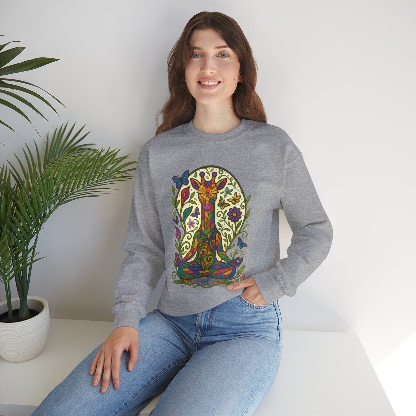 Meditating Giraffe Sweatshirt