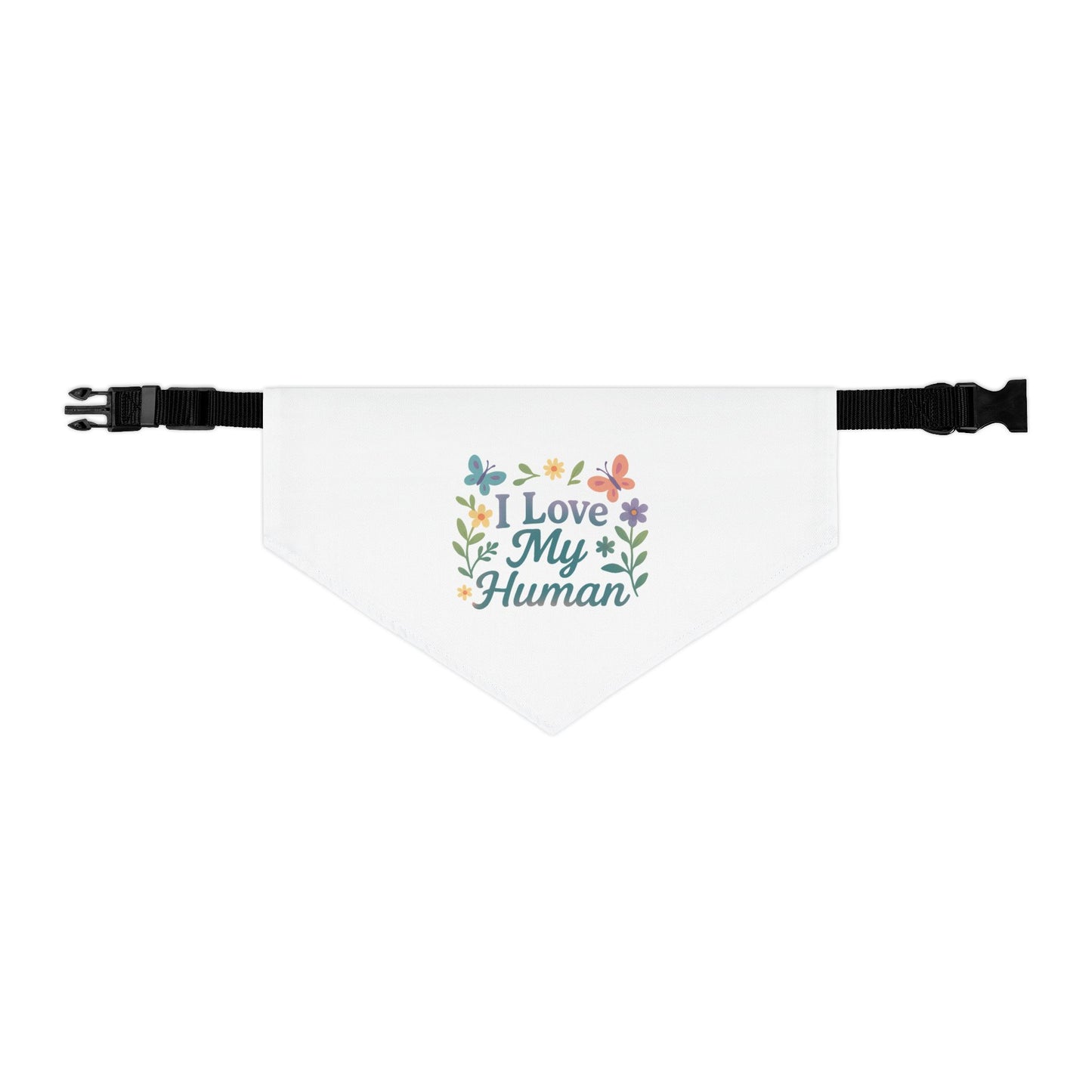 "I Love My Human" Pet Bandana