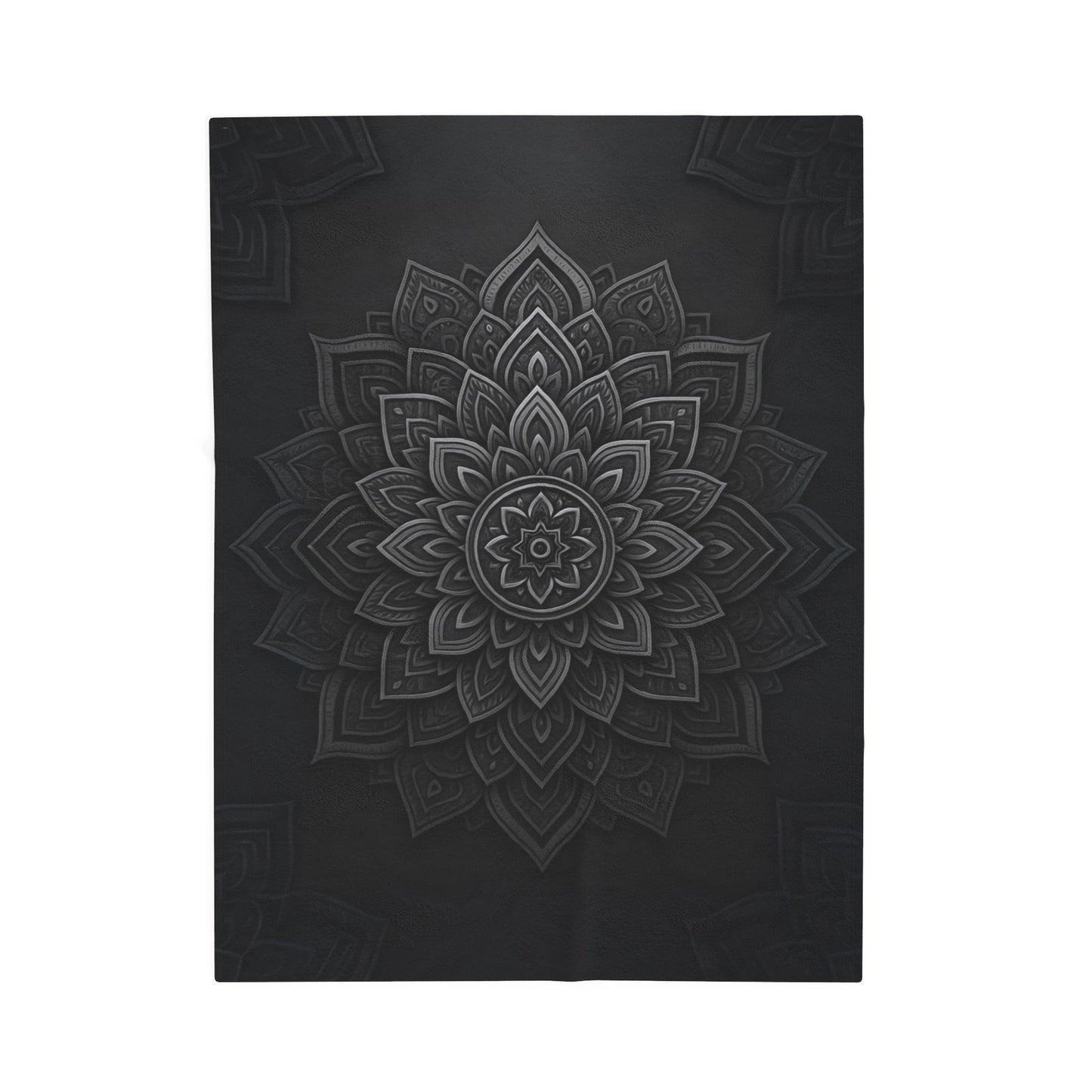 Zen in Black & White Plush Blanket
