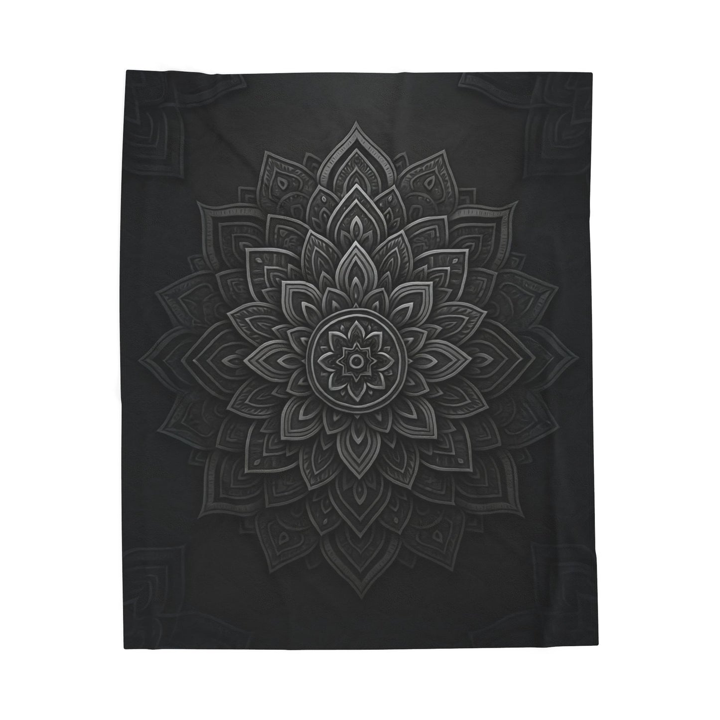 Zen in Black & White Plush Blanket