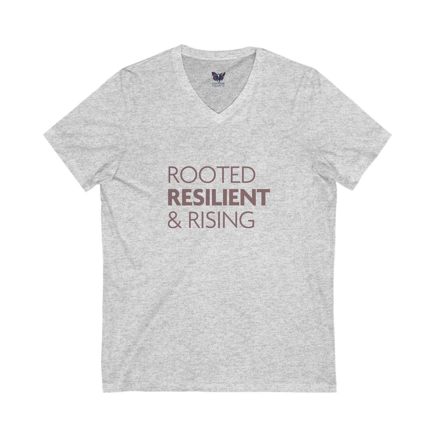 Rooted, Resilient & Rising V-Neck Tee