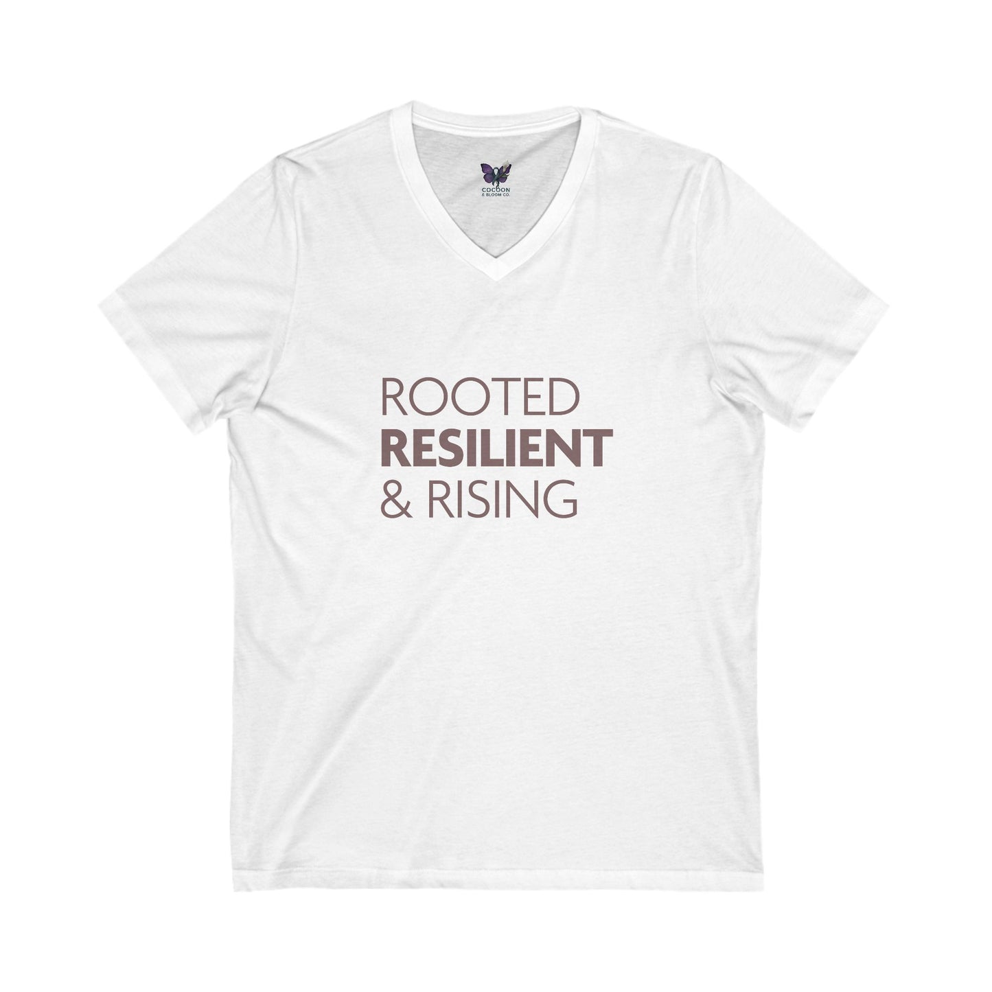 Rooted, Resilient & Rising V-Neck Tee