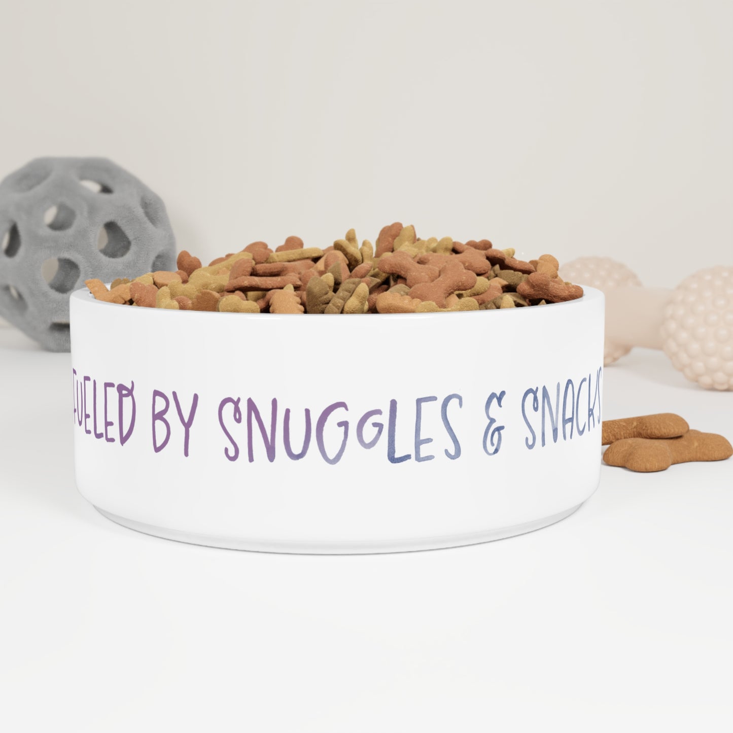 Fueled by Snuggles & Snacks Pet Bowl