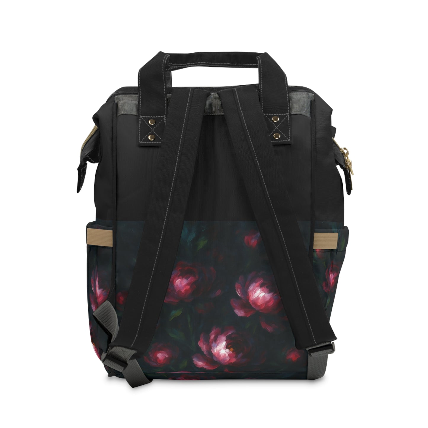 Pink Peonies Multifunctional Diaper Backpack