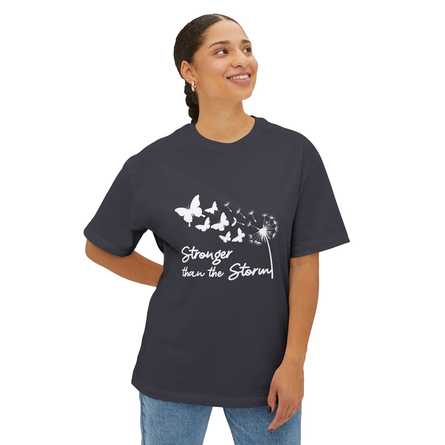 Stronger than the Storm Unisex Oversized Boxy Tee