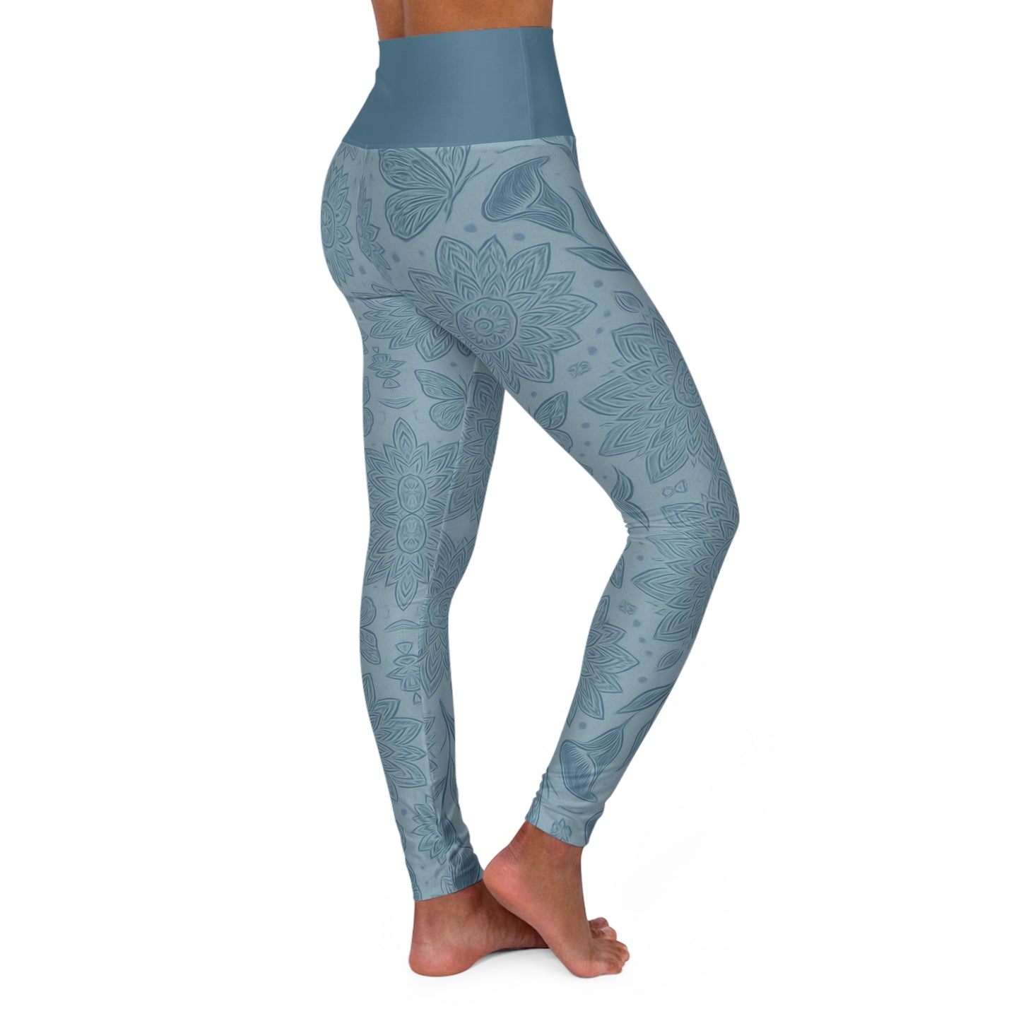 Floral High Waisted Yoga Leggings | Fitness Leggings, Activewear, Workout Pants, Gift for Yogis, Comfortable Leggings