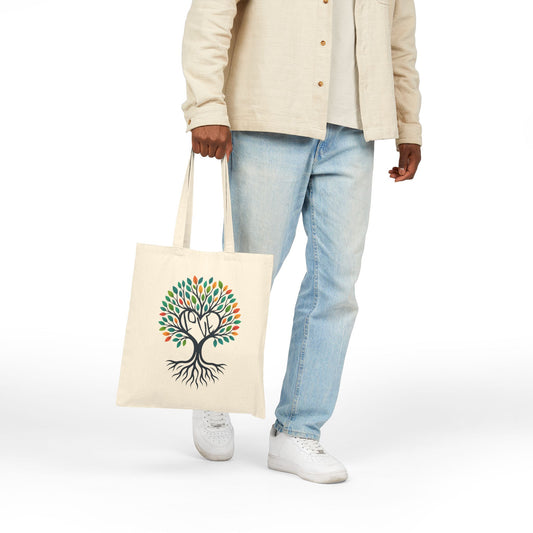 Growing Love Tree Canvas Tote Bag