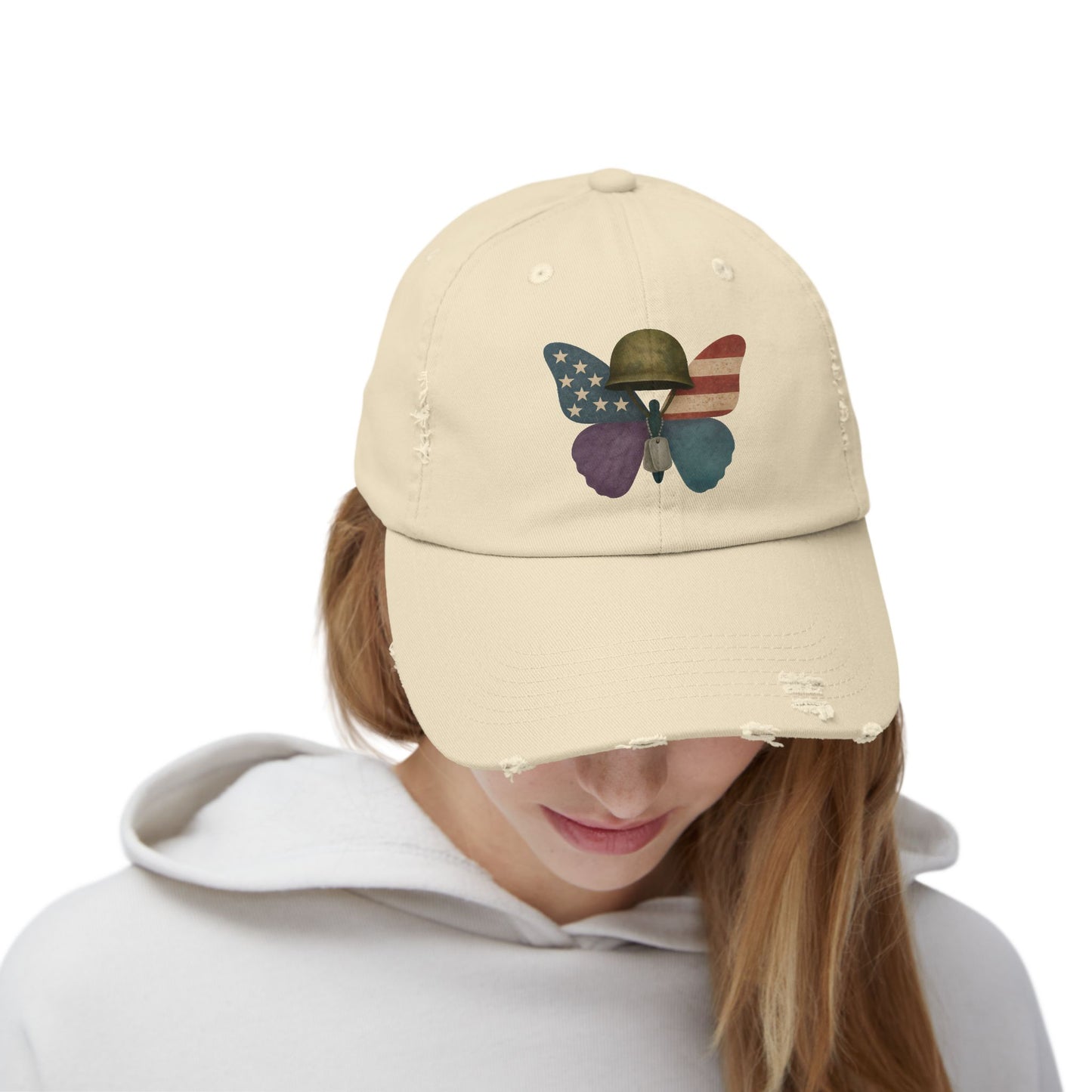 Wings of Honor Distressed Cap