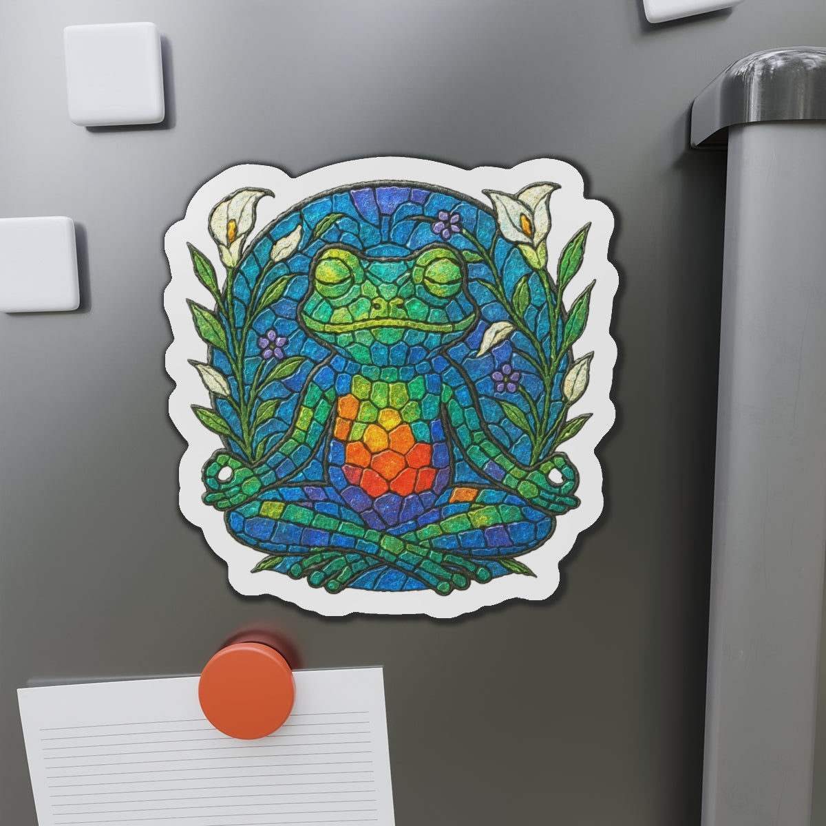 Meditating Frog Die-Cut Magnet
