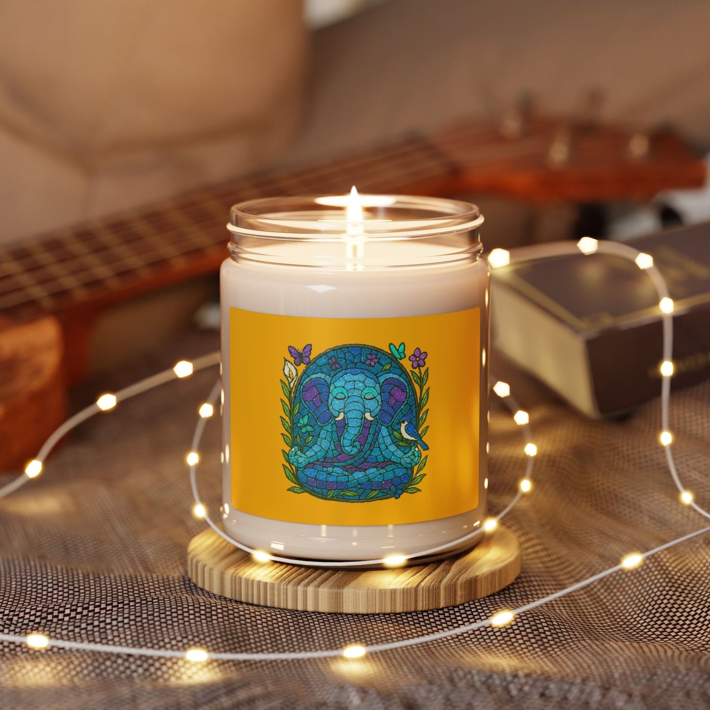 Meditating Elephant Scented Soy Candle