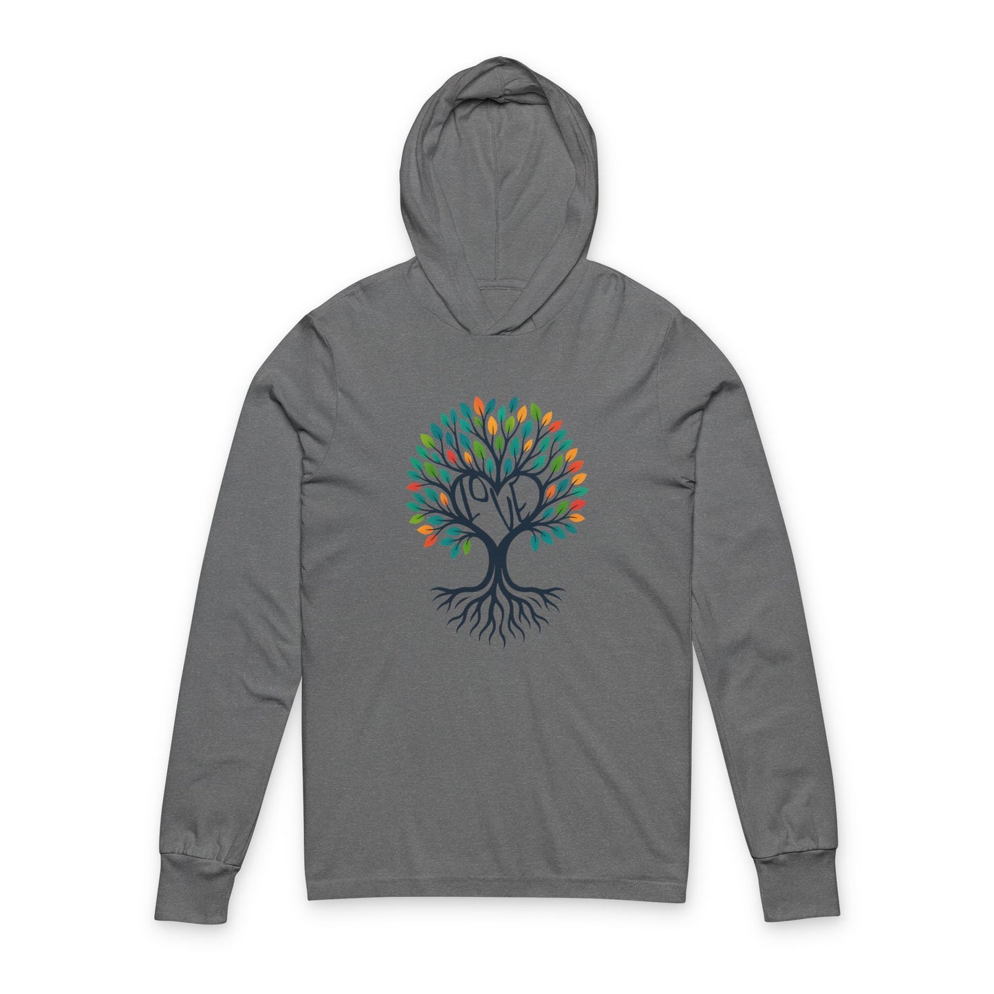 Growing Love Tree Unisex Hooded Long Sleeve Tee