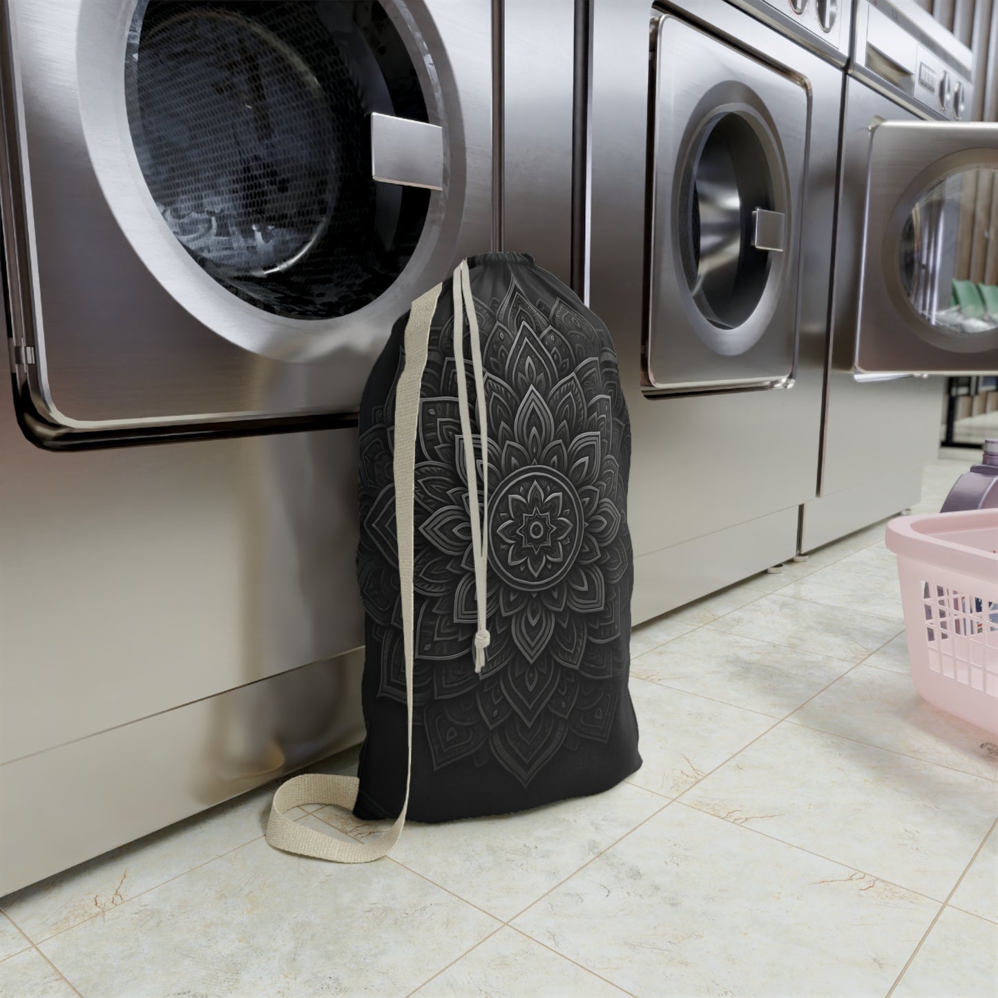 Zen in Black & White Laundry Bag