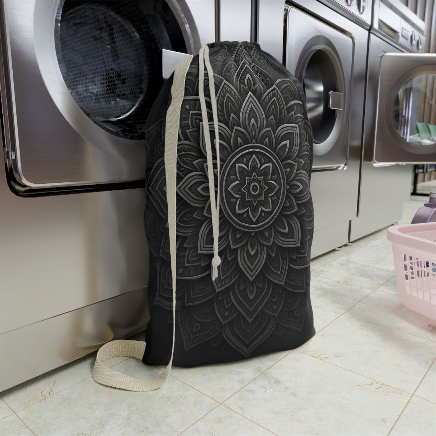 Zen in Black & White Laundry Bag