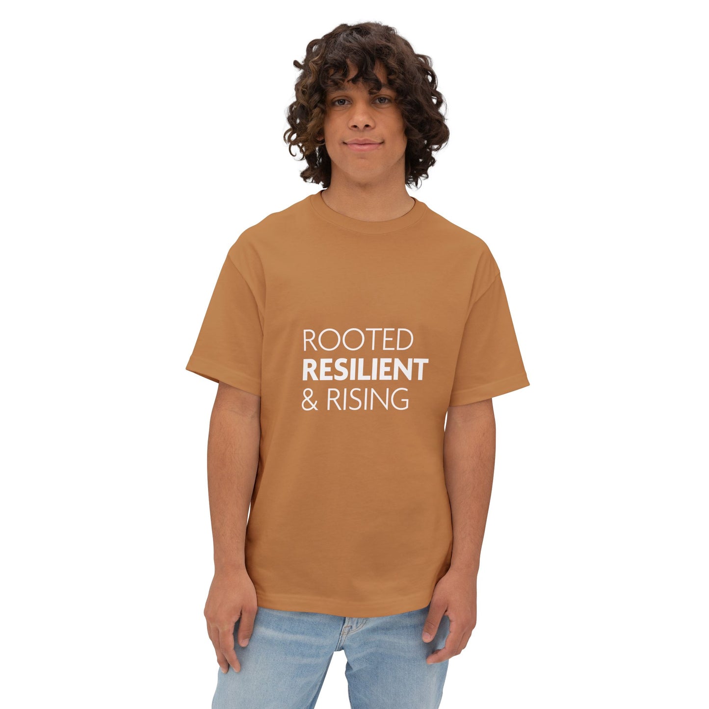 Rooted Resilient and Rising Unisex Oversized Boxy Tee