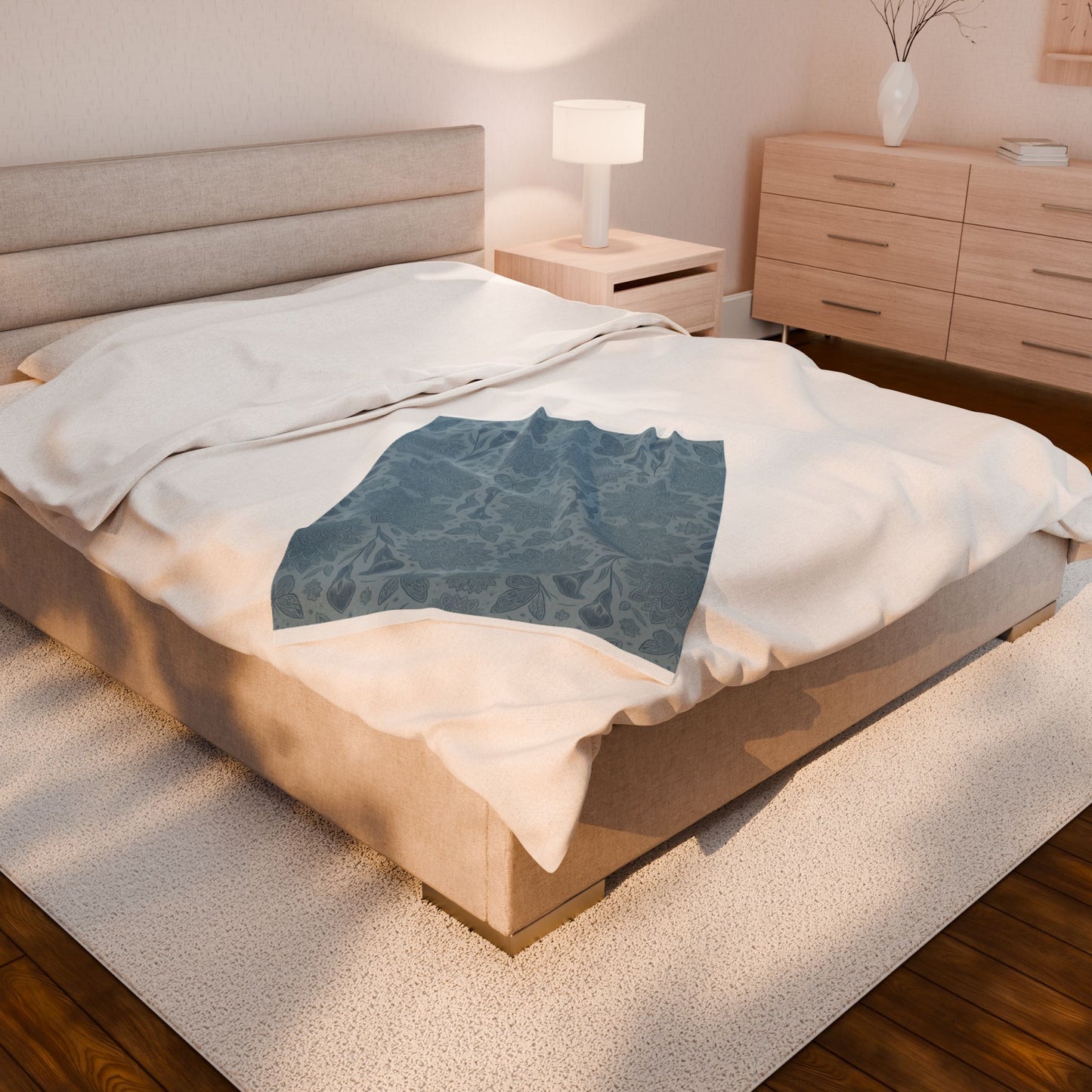 Bloomlight Boho Soft Throw (Blue)