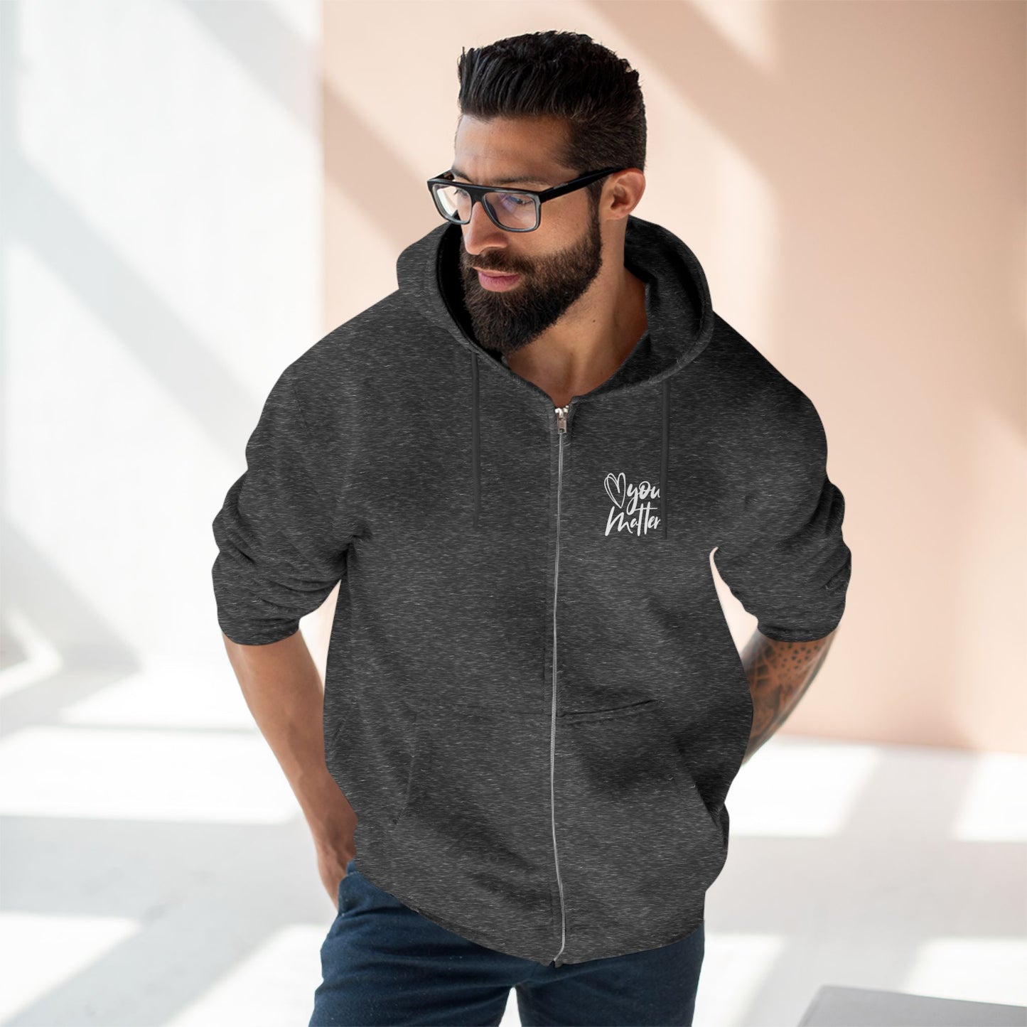 Keep Going; You Matter Unisex Zip Hoodie