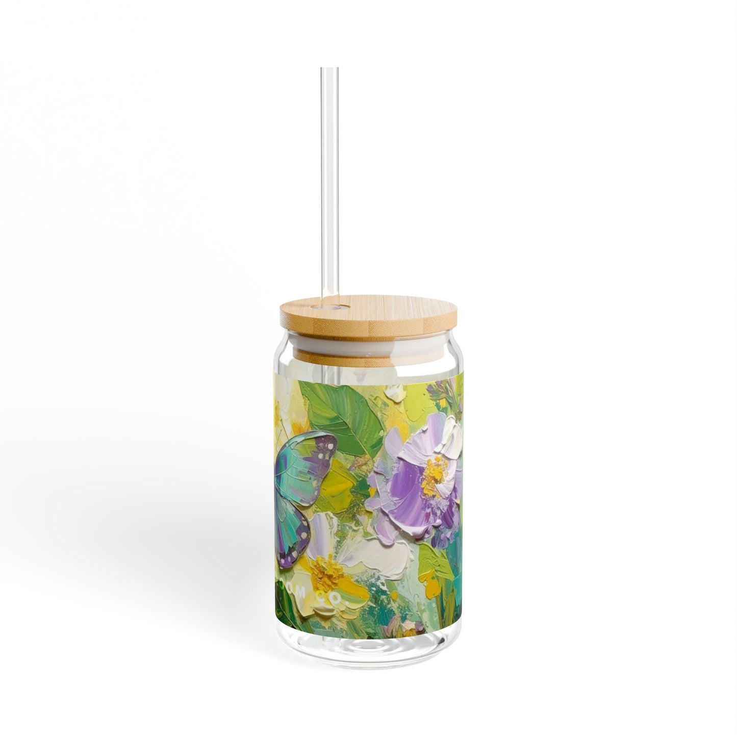 Bloomin' Beauties Sipper Glass & Eco-Friendly Straw