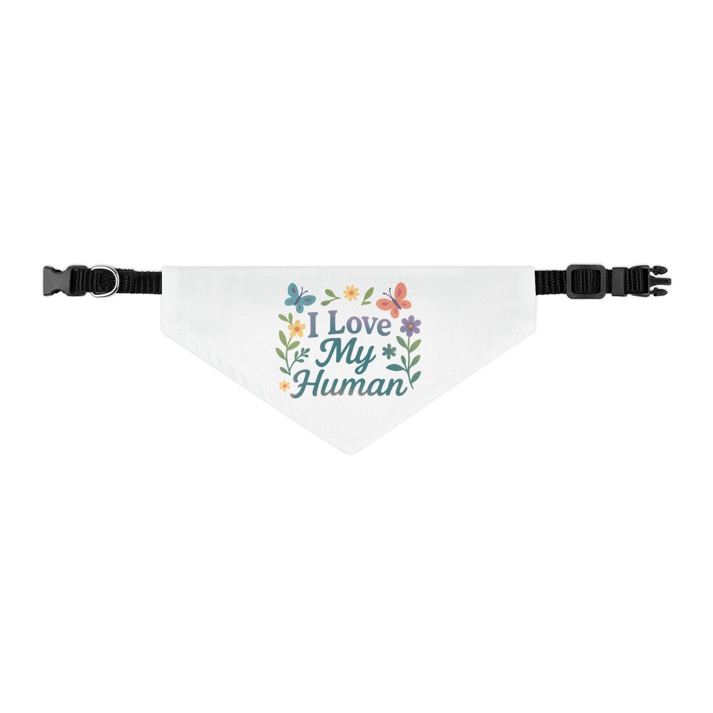 "I Love My Human" Pet Bandana