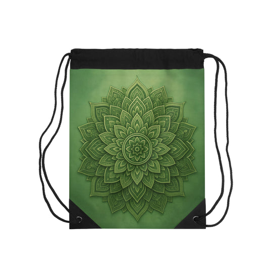 Sage Strength Mandala Drawstring Bag
