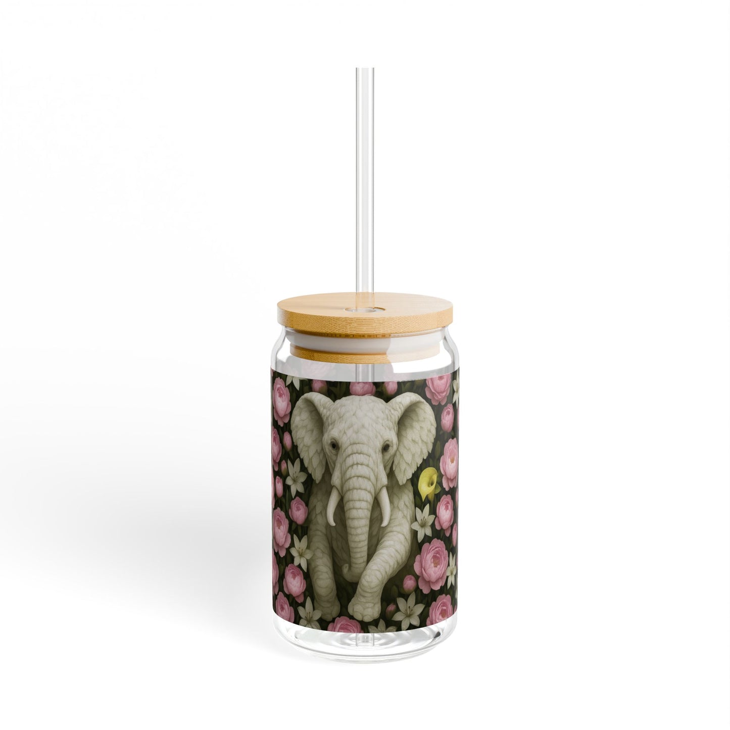 Eco-Friendly Garden Elephant Sipper Glass, 16oz