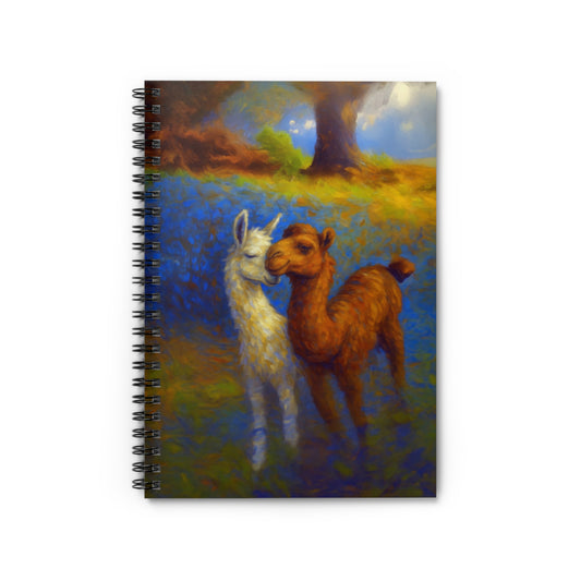 Spit Happens, Love Endures (Llamas n' Camels in Love) Spiral Notebook Journal