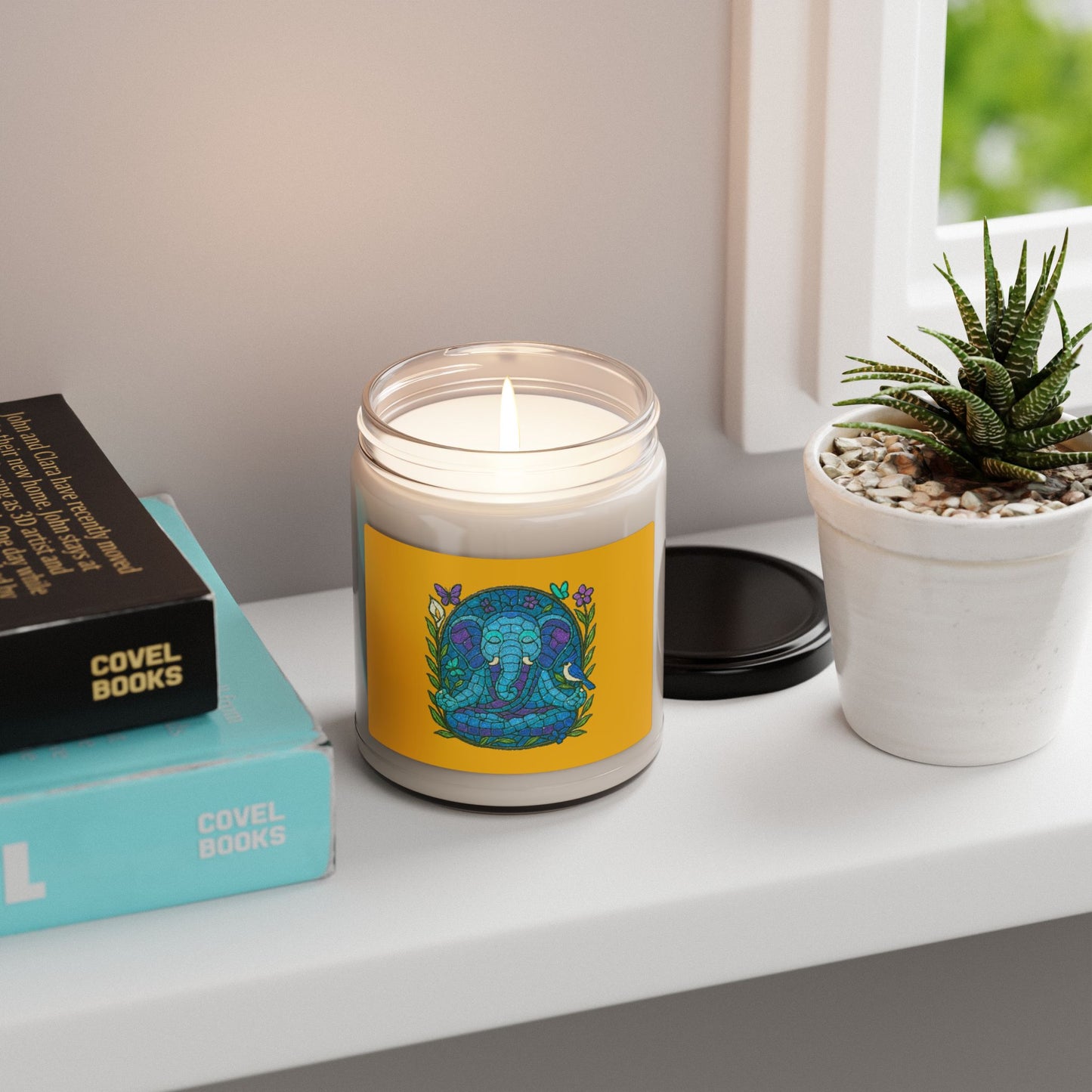 Meditating Elephant Scented Soy Candle