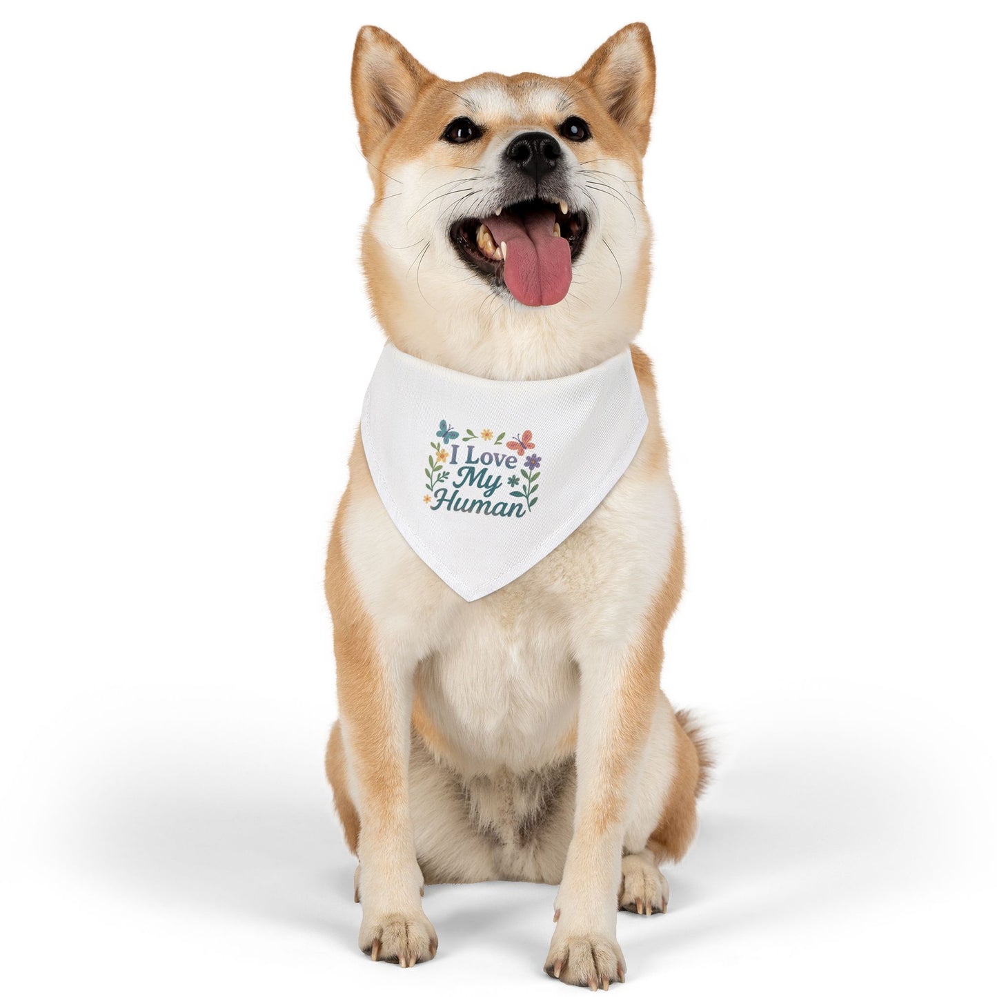 "I Love My Human" Pet Bandana