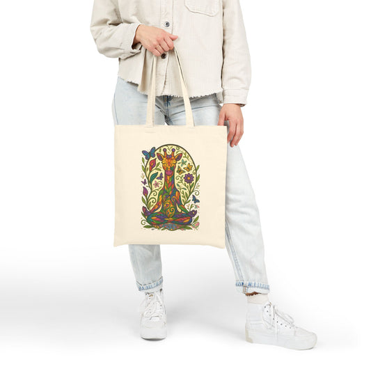 Meditating Giraffe Eco-Friendly Tote Bag