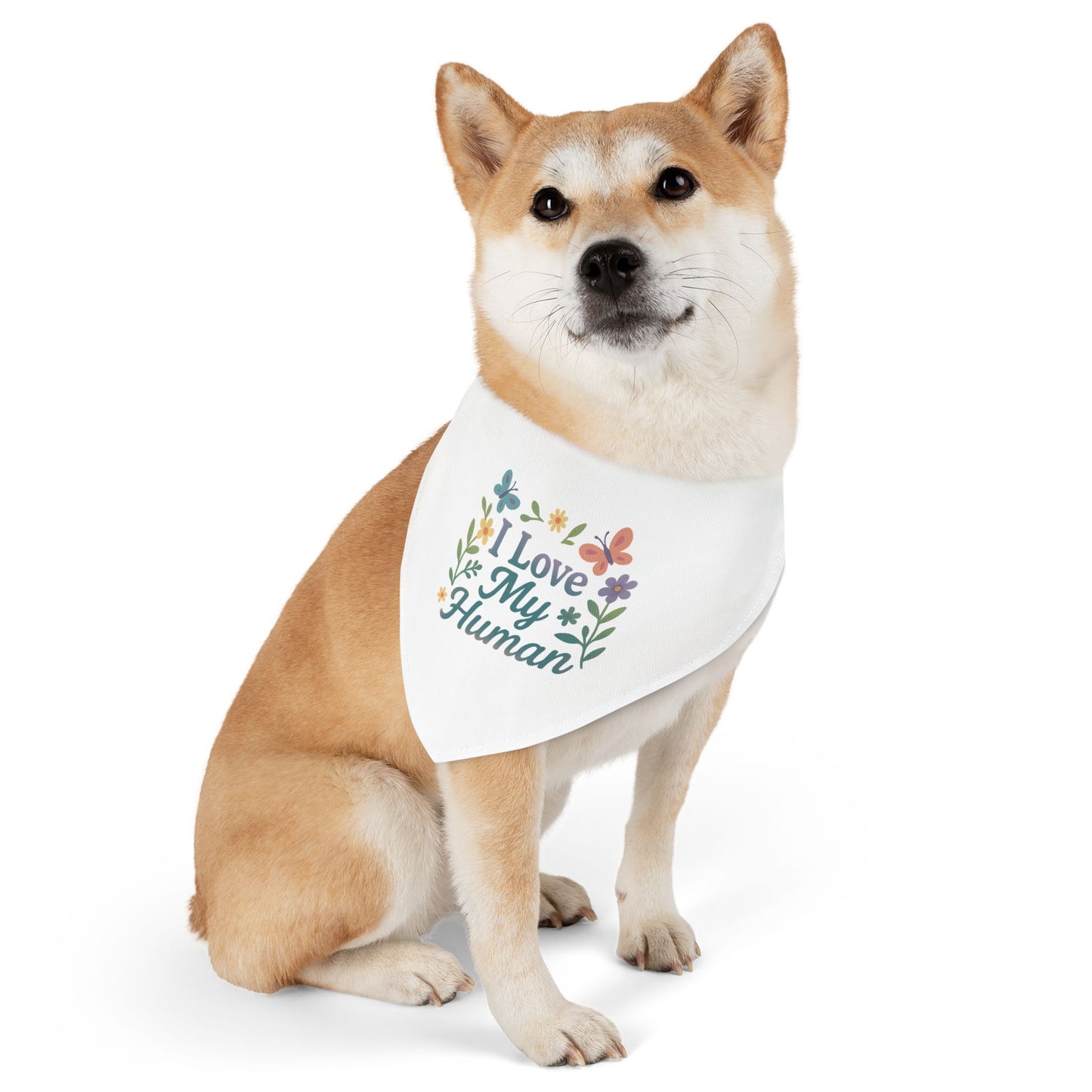 "I Love My Human" Pet Bandana
