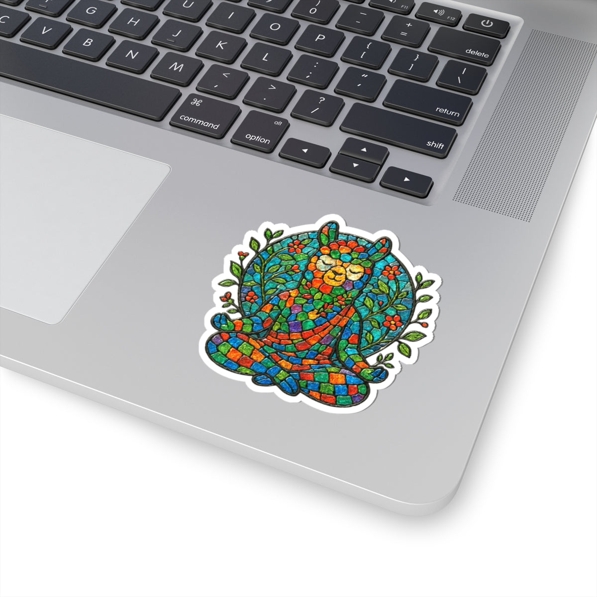 Meditating Llama Kiss-Cut Sticker
