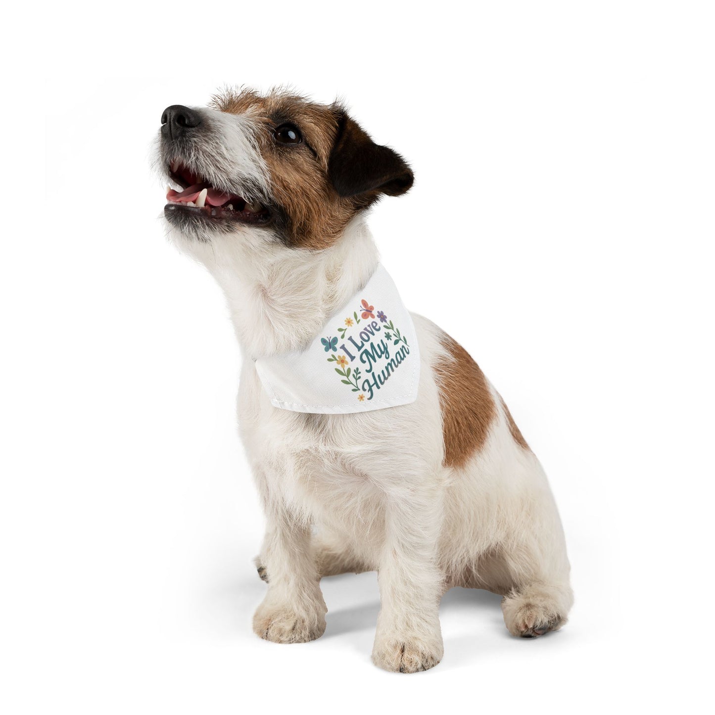 "I Love My Human" Pet Bandana