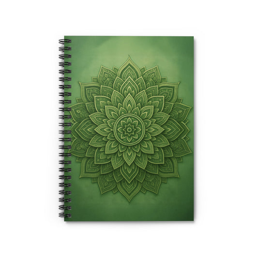 Sage Strength Mandala Spiral Notebook