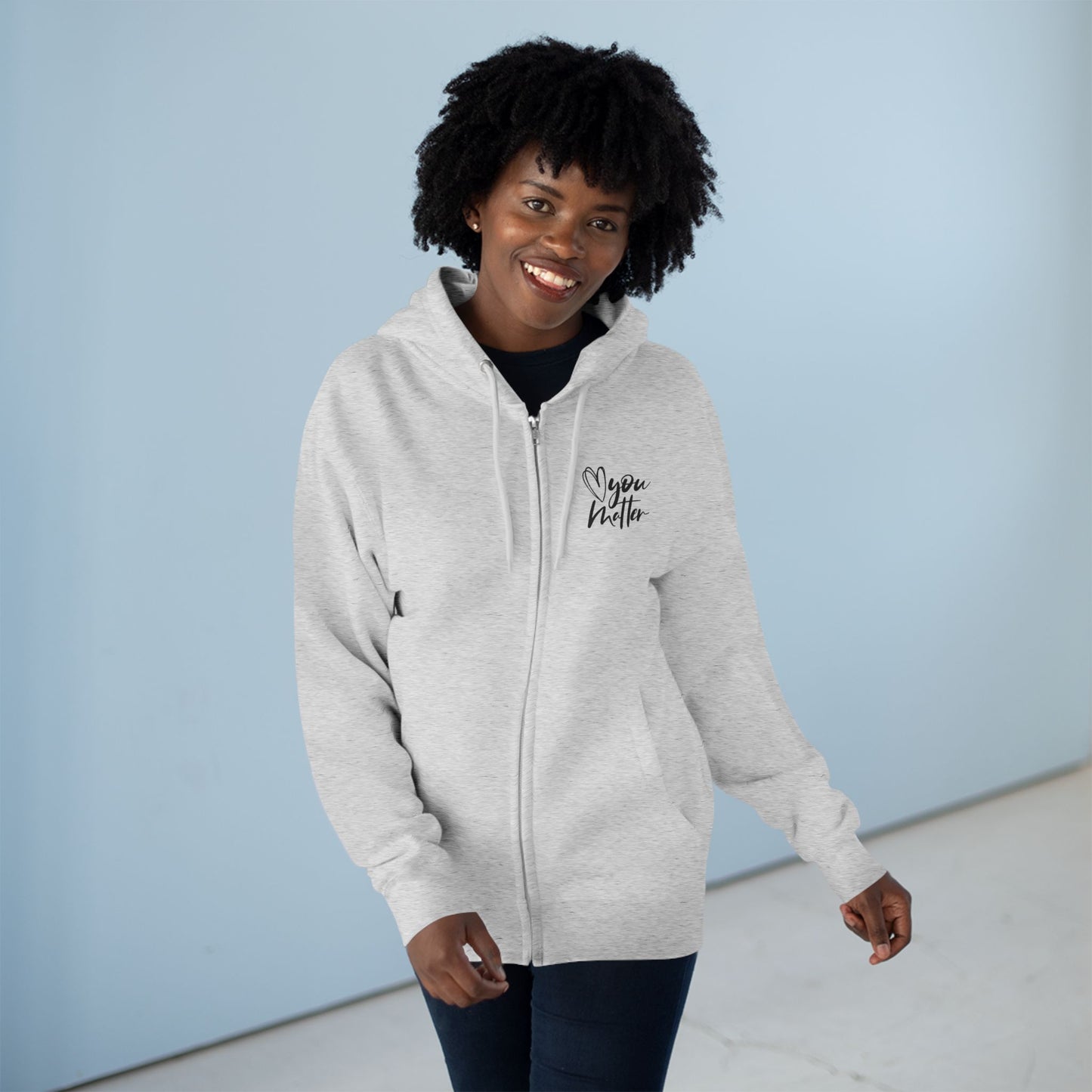 Keep Going; You Matter Unisex Zip Hoodie