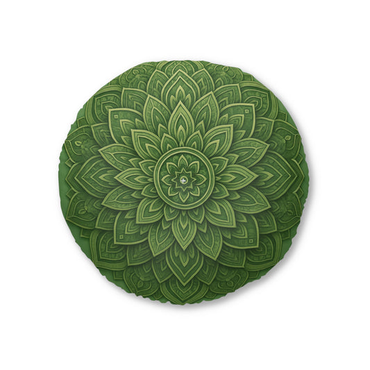 Sage Strength Mandala Tufted Floor Pillow