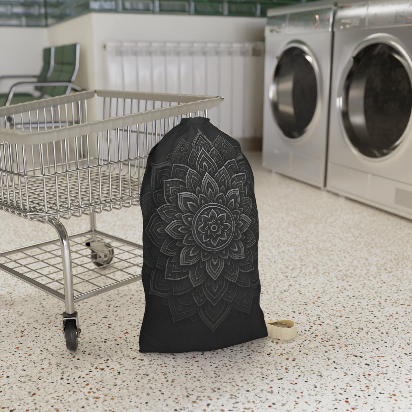 Zen in Black & White Laundry Bag