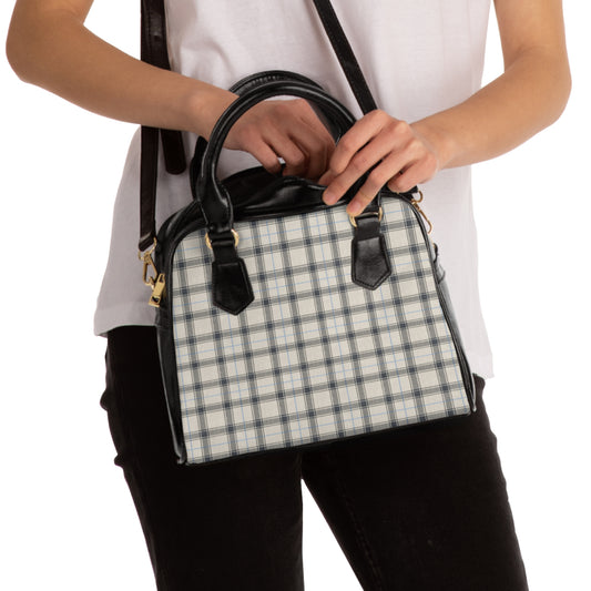 Grey/Blue Plaid Handbag