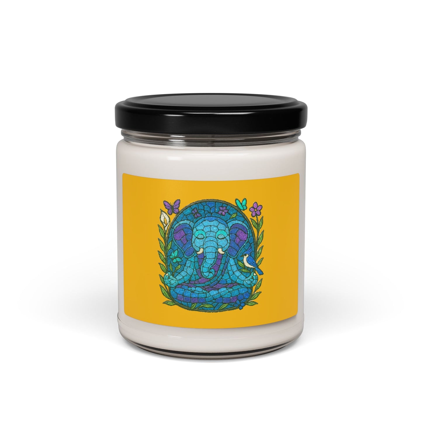 Meditating Elephant Scented Soy Candle