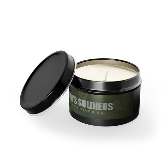 Emma's Soldiers Rustic Tin Candles