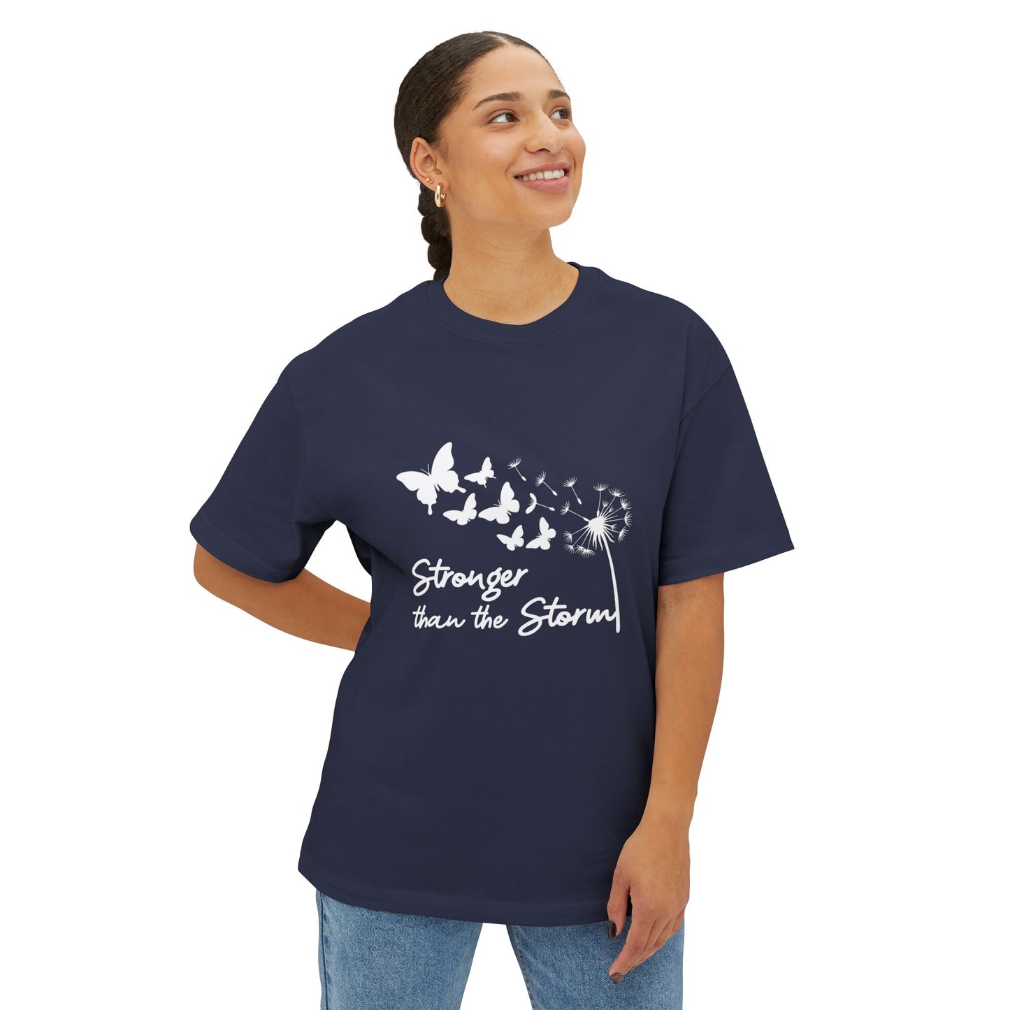 Stronger than the Storm Unisex Oversized Boxy Tee