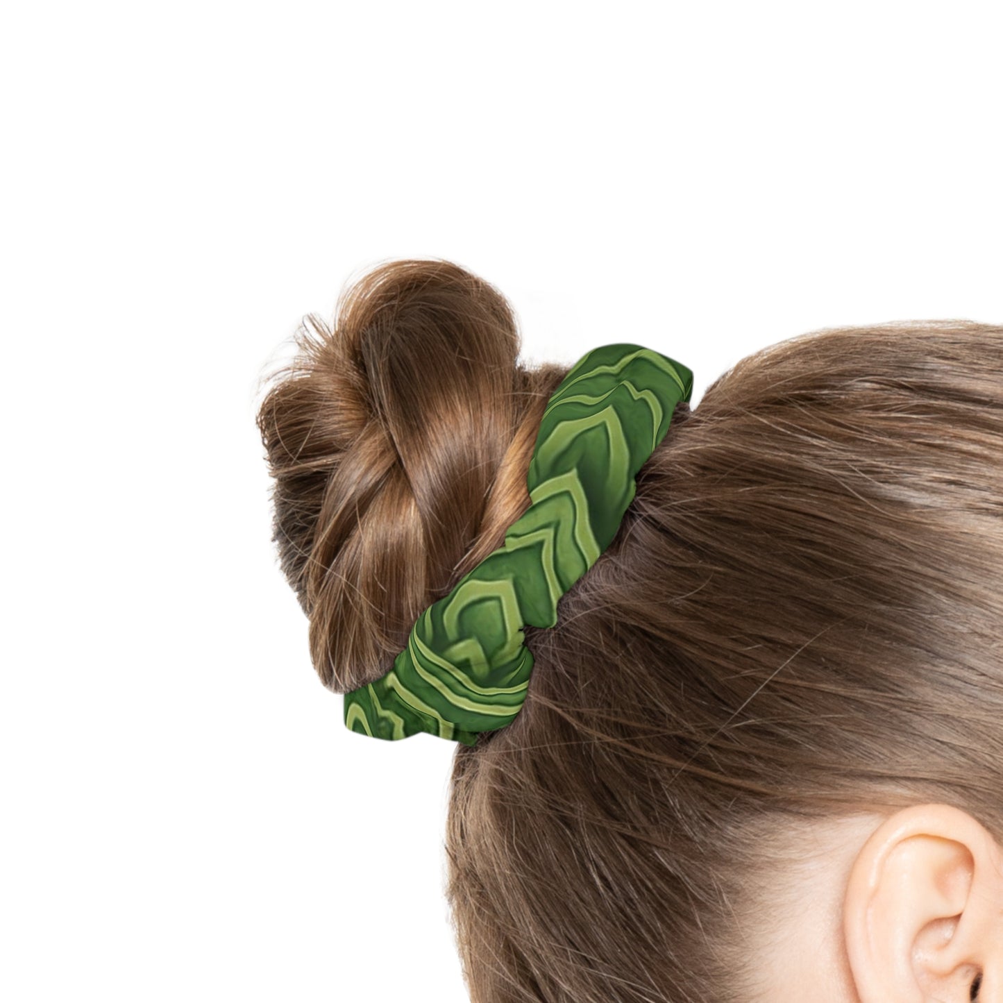Sage Strength Mandala Satin Scrunchie