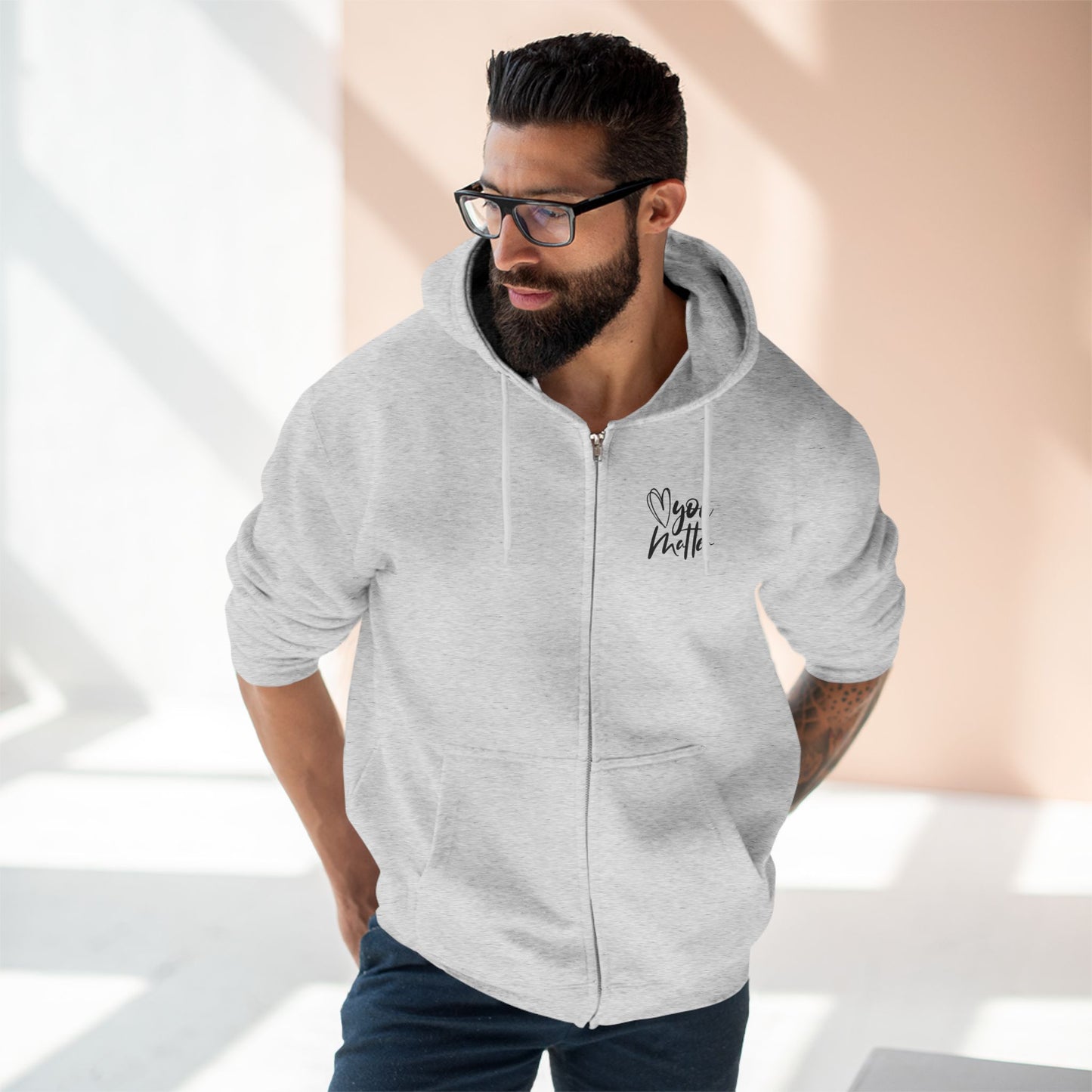 Keep Going; You Matter Unisex Zip Hoodie