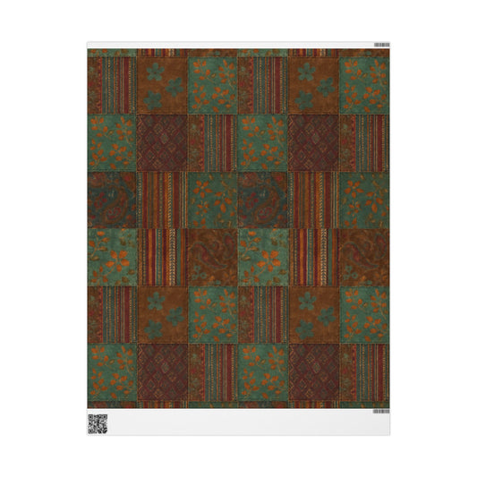 Boho Patchwork Gift Wrapping Paper