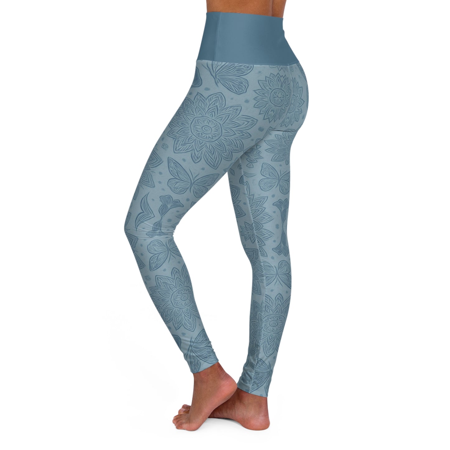Floral High Waisted Yoga Leggings | Fitness Leggings, Activewear, Workout Pants, Gift for Yogis, Comfortable Leggings