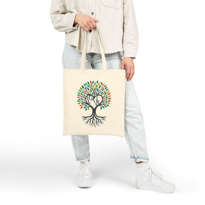 Growing Love Tree Canvas Tote Bag