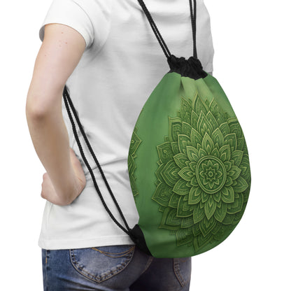 Sage Strength Mandala Drawstring Bag