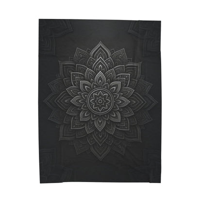 Zen in Black & White Plush Blanket