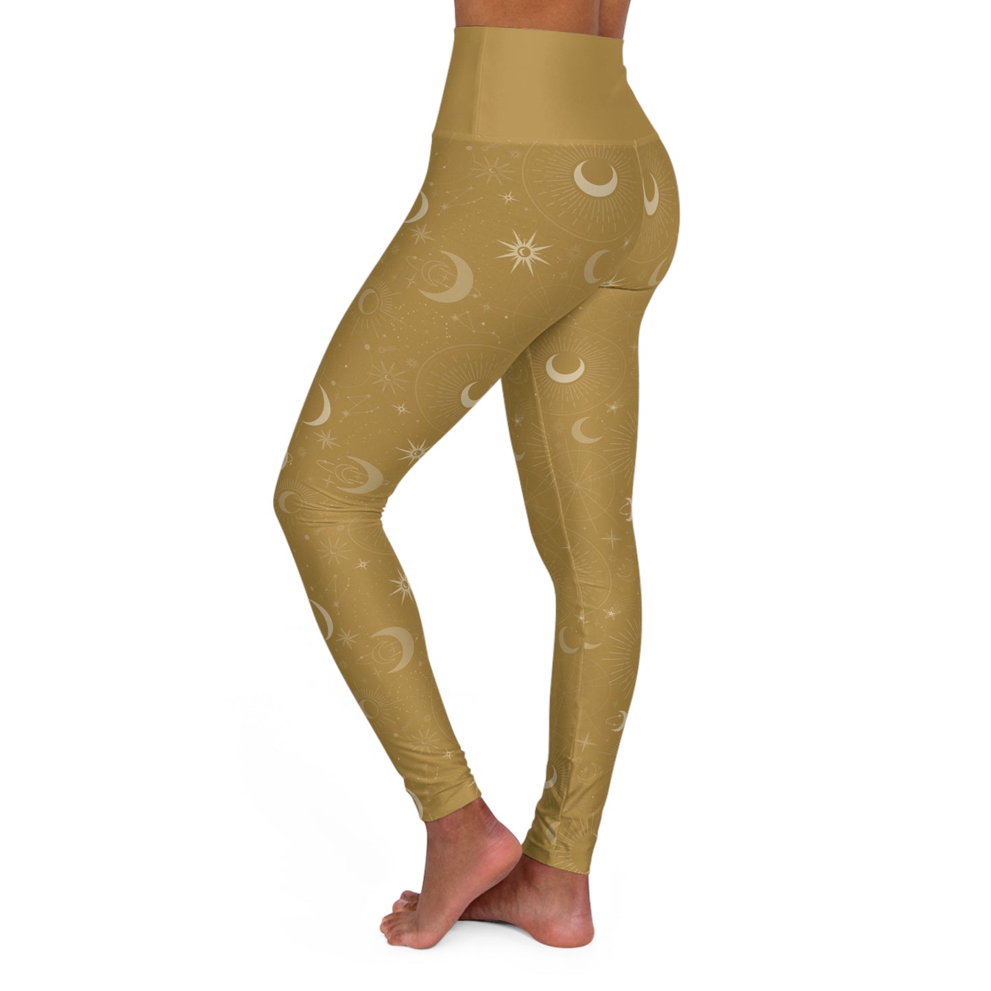 Moon & Stars High-Waisted Yoga Leggings