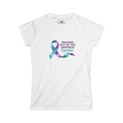 "Walking Out of the Darkness Together" Soft Style Tee